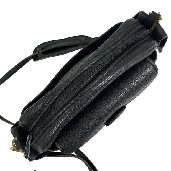 VTG Dooney And Bourke AWL Black On Black Kiltie Travel Shoulder Crossbody Bag - Picture 7 of 14